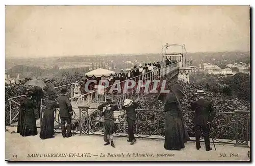 Cartes postales Saint Germain en Laye La passerelle de l&#39ascenseur Panorama