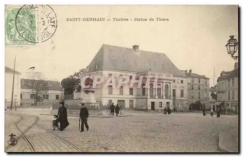 Cartes postales Saint Germain en Laye Theatre Statue de Thiers