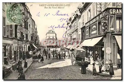 Cartes postales Saint Germain en Laye Rue du Vieux marche TOP