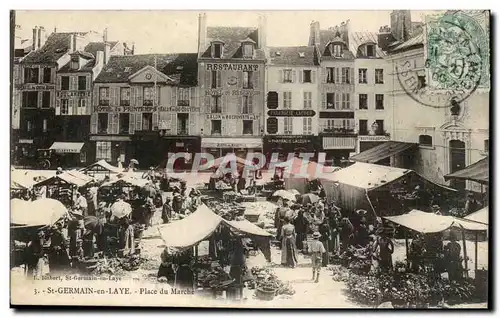 Cartes postales Saint Germain en Laye Place du marche TOP