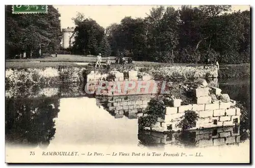 Rambouillet Ansichtskarte AK Le parc Le vieux pont et la tour Francois 1er