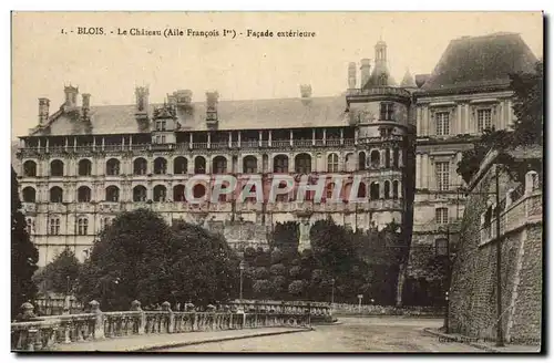 Cartes postales Blois Le chateau (aile Francois 1er) Facade exterieure