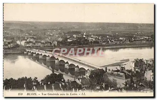 Ansichtskarte AK Blois Vue generale vers la Loire