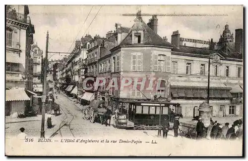 Blois Cartes postales L&#39hotel d&#39Angleterre et la rue Denis papin