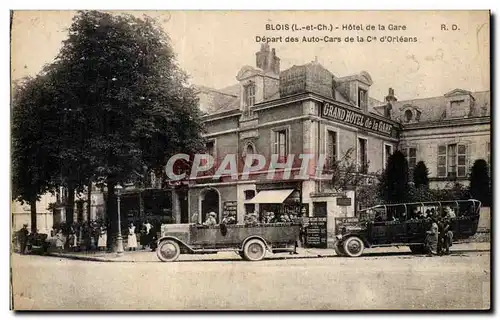 Blois Cartes postales Hotel de la gare Depart des auto cars de la Cie d&#39orleans