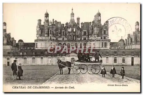 Chateau de Chambord Cartes postales Arrivee du cerf (chasseurs chasse)