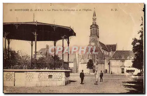 Montoire Cartes postales La place Clemenceau et l&#39eglise