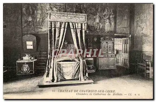 Cartes postales Chateau de Chaumont sur Loire Chambre de CAtherine de Medicis