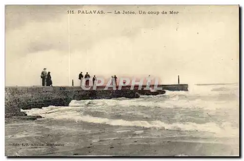 Palavas les Flots Cartes postales le jetee un coup de mer