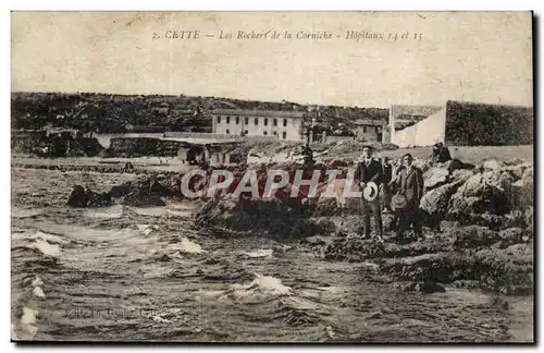 Cette Sete Ansichtskarte AK les rochers de la corniche Hopitaux 14 et 15