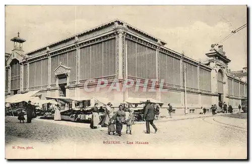 Beziers Cartes postales les halles (marche)