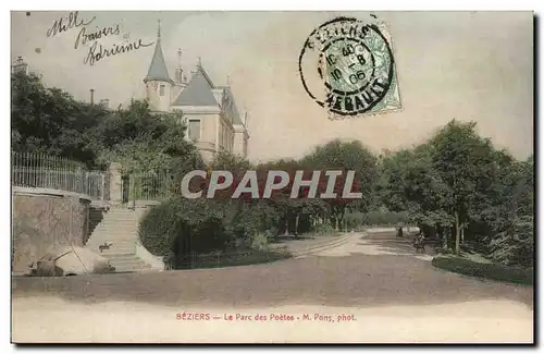 Beziers Cartes postales Le parc des poetes