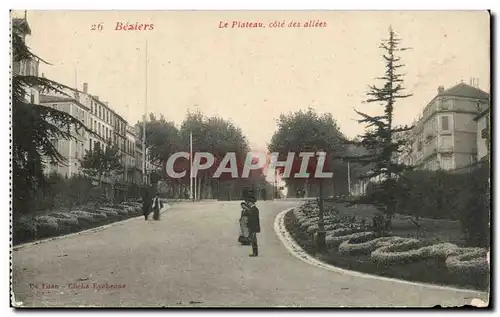 Beziers Cartes postales La plateau cote des allees