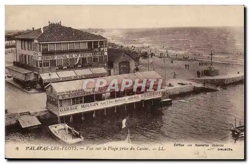 Palavas les Flots Ansichtskarte AK Vue sur la plage prise du casino (Garage Mougin Agence Peugeot)