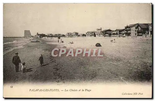 Palavas les Flots Cartes postales les chalets et la plage