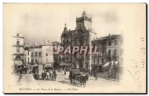 Beziers Ansichtskarte AK La place de la mairie