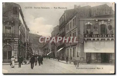 Cette Sete Cartes postales Station balneaire Rue Nationale