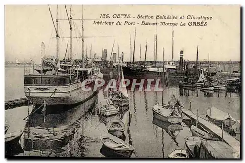 Sete Cette Ansichtskarte AK Station balneaire et climatique Interieur du port Bateau mouse Le Gabes