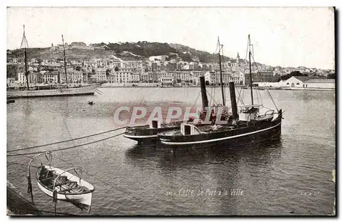 Cete Sete Ansichtskarte AK Le port a la ville (bateau)