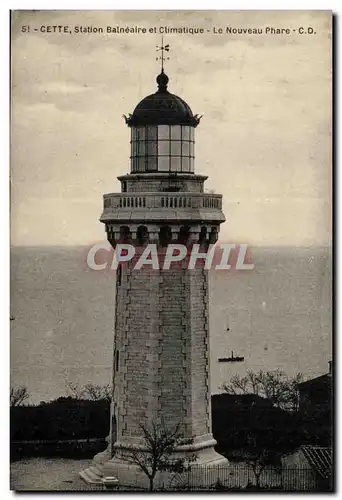 Cete Sete Ansichtskarte AK Station balneaire et climatique Le nouveau phare (ligthouse)