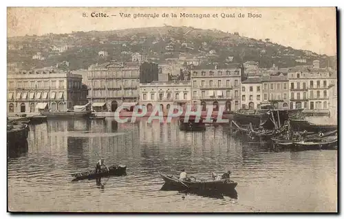 Cette Sete Cartes postales Vue generale de a montagne et quai de Bosc