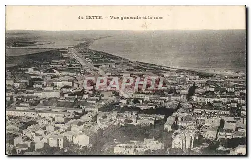 Cette Sete Cartes postales Vue generale de la mer