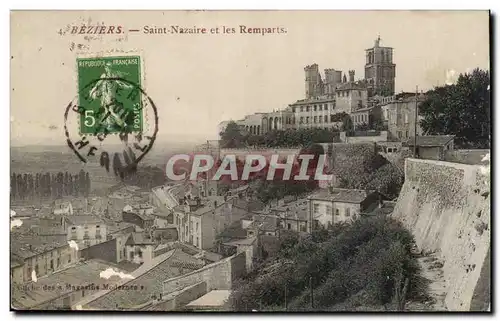 Beziers Cartes postales Saint Nazaire et les remparts