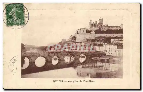 Beziers Ansichtskarte AK Vue prise du pont neuf