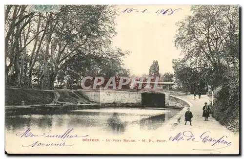 Beziers Ansichtskarte AK Le pont rouge