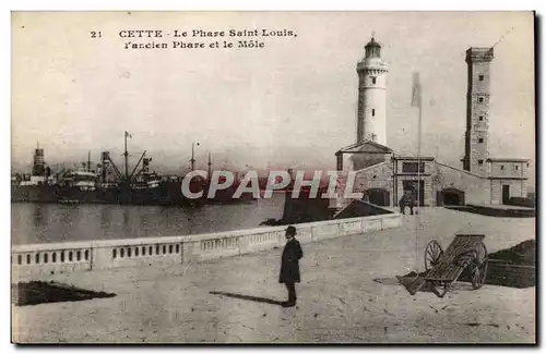 Sete Cette Cartes postales Phare Saint louis L&#39ancien phare et le mole (lighthouse)