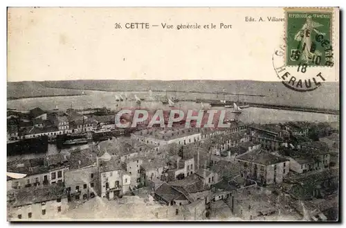 Sete Cette Cartes postales Vue generale et le port