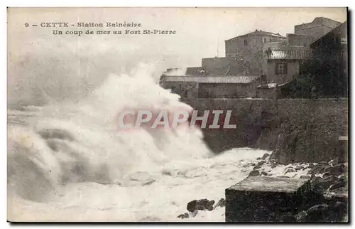 Cette Cartes postales Station balneaire Un coup de mer au fort St Pierre