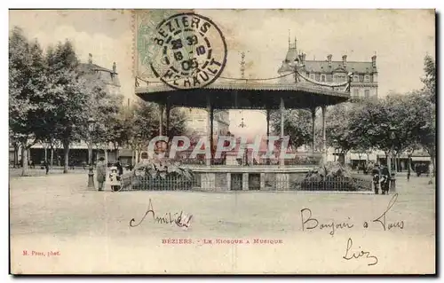 Beziers Cartes postales Le kiosque a musique