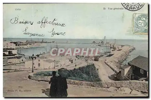 Cette Cartes postales Vue generale du port