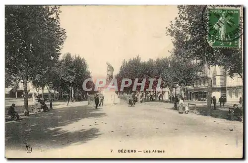 Beziers Cartes postales Les allees