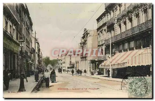 Beziers Ansichtskarte AK Avenue de Pezenas