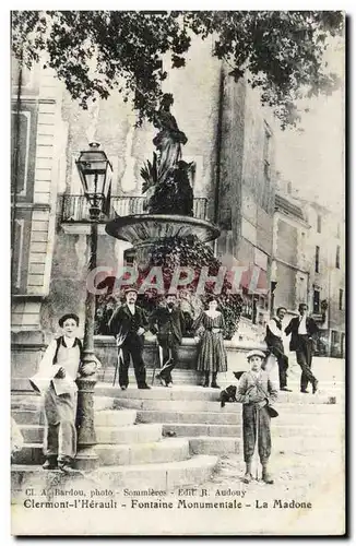 Clermont l&#39herault Cartes postales Fontaine monumentale La Madone