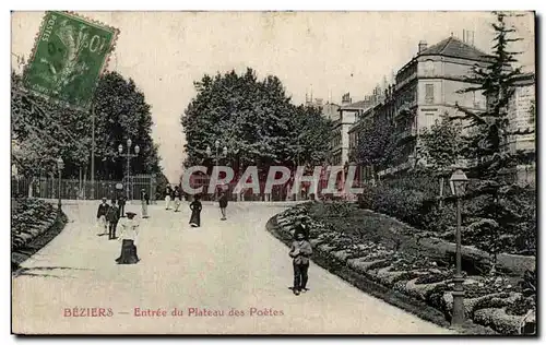 Beziers Ansichtskarte AK entree du plateau des poetes