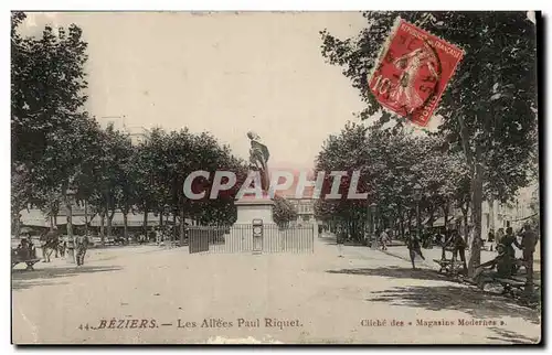 Beziers Cartes postales Les allees Paul Riquet