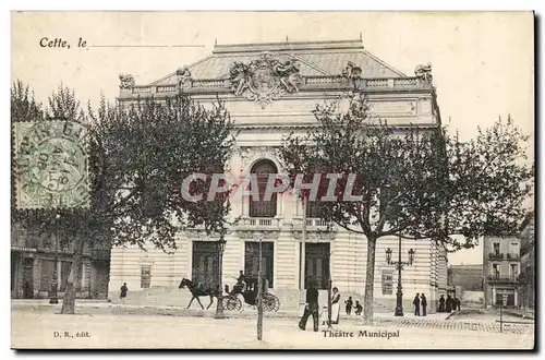 Cette Cartes postales Theatre municipal