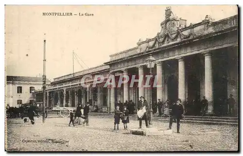 Montpellier Cartes postales La gare