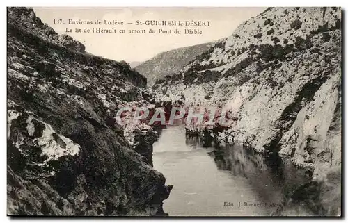 Saint Guilhem le Desert Cartes postales Le lit de l&#39Herault en amont du pont du diable