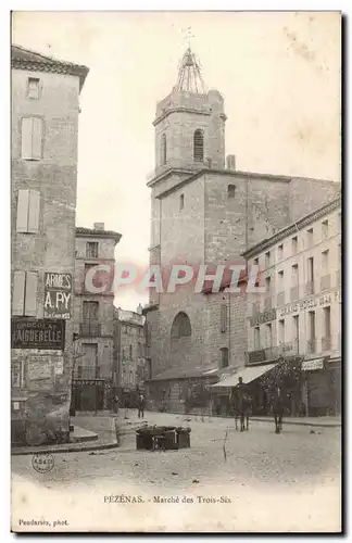 Pezenas Cartes postales Marche des Trois Six