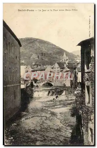 Saint Pons Cartes postales Le Jaur et le pont entre deux villes