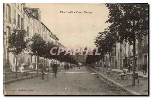 Cartes postales Pezenas Cours Moliere