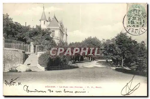 Beziers Cartes postales Le parc des poetes