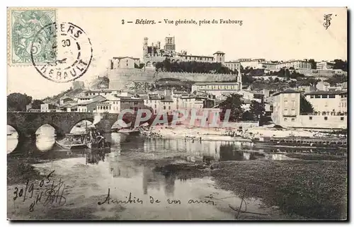 Beziers Cartes postales Vue generale prise du faubourg