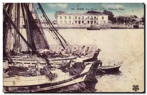 Agde Cartes postales Chateau vert (bateau)