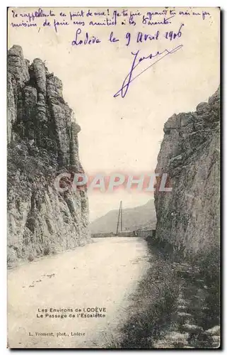 Cartes postales Environs de Lodeve Le passage de l'Escalette