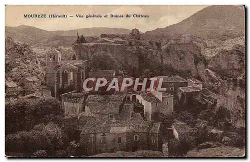 Moureze - Vue Generale et Ruines du Chateau - Cartes postales